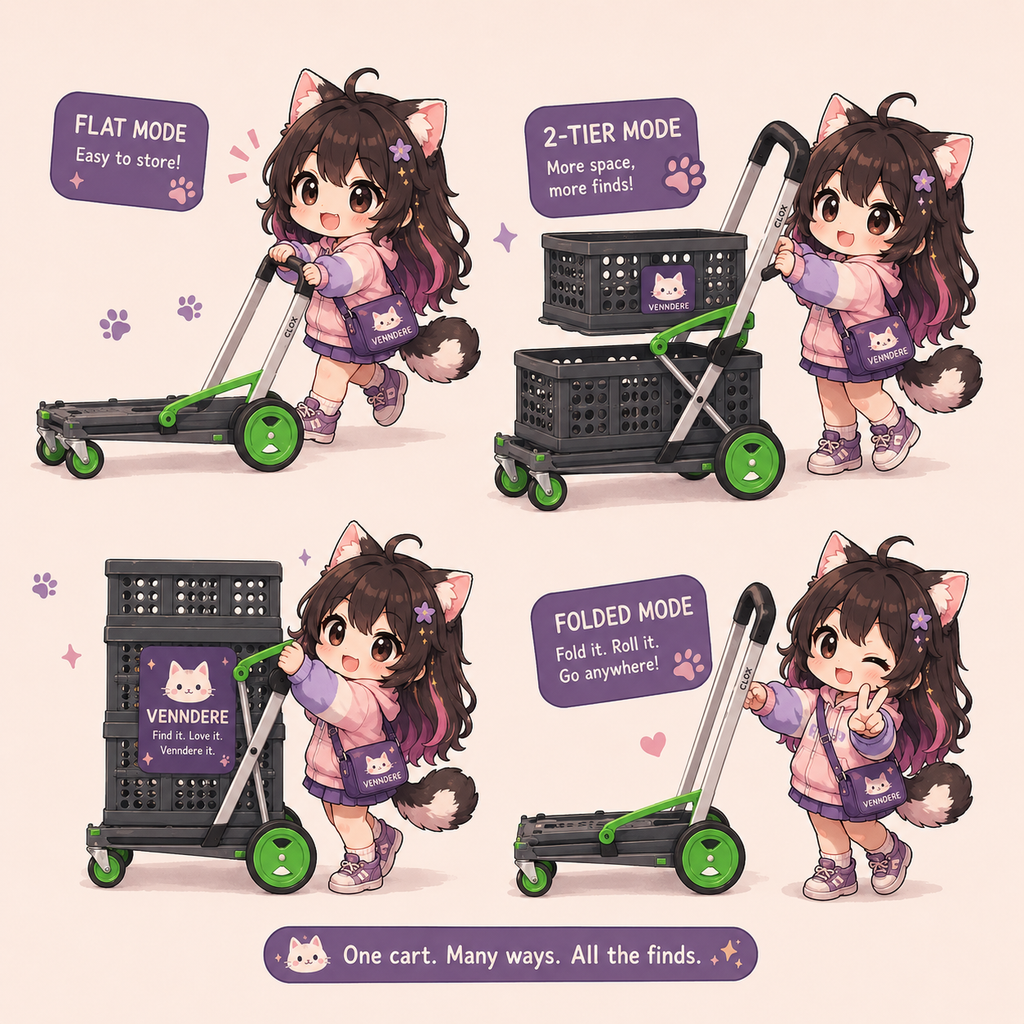 CLAX® Foldable Shopping Cart