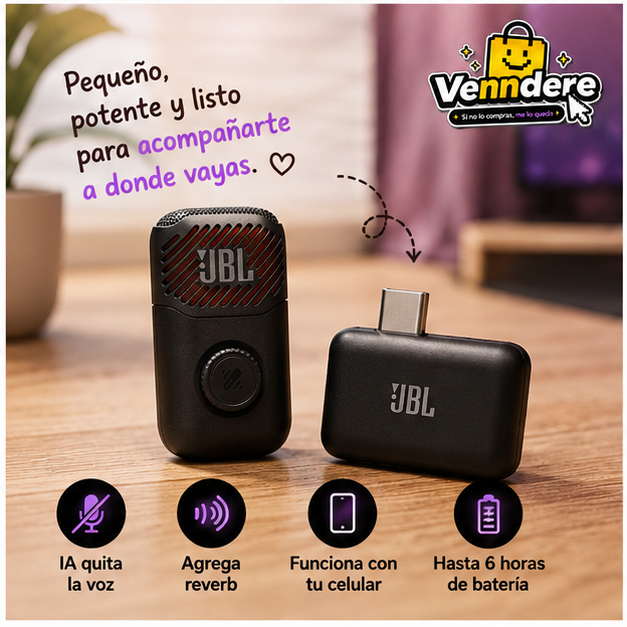 JBL EasySing Mic Mini — Micrófonos inalámbricos con IA - Image 2