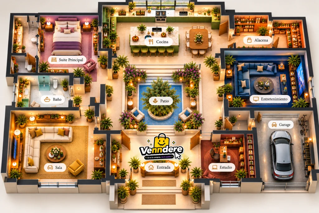 Mapa de habitaciones de Venndere