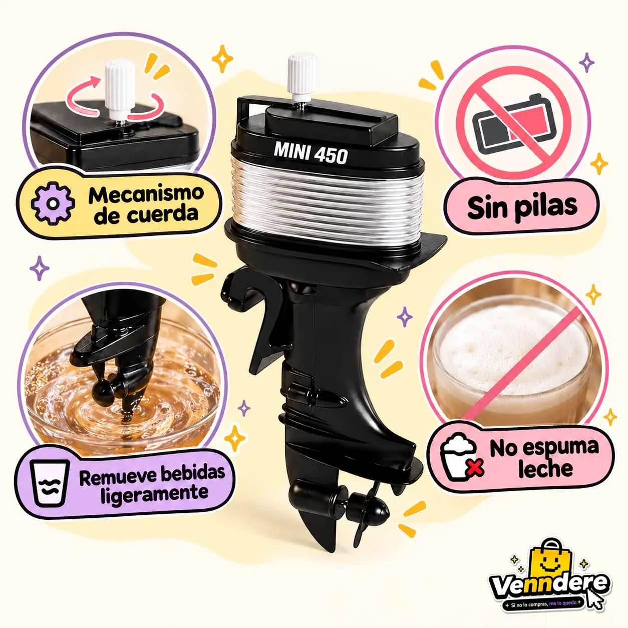 The Motor Mixer by HMC — Mezclador de bebidas de cuerda - Imagen 2